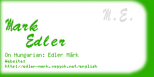mark edler business card